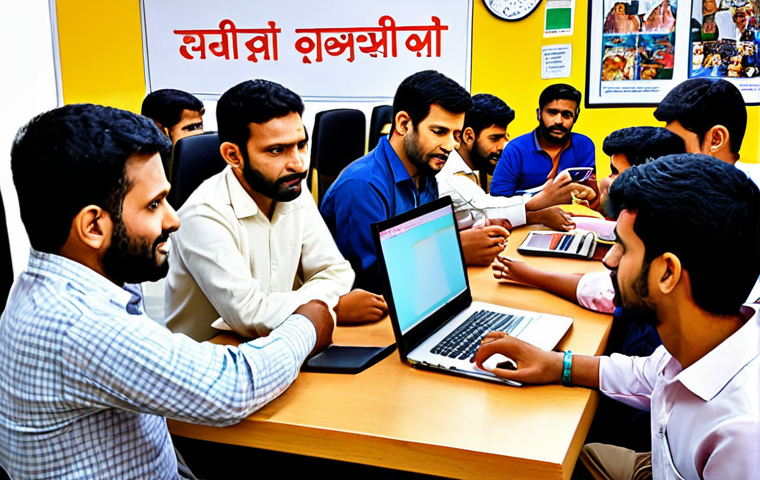 **Image of a vibrant online community forum for a "Yatayat License Pariksha" (traffic license exam).** Depict various people interacting, sharing study materials, asking questions, and offering encouragement. Show a mix of devices like laptops and smartphones. Emphasize a sense of collaboration and support, potentially with celebratory elements.