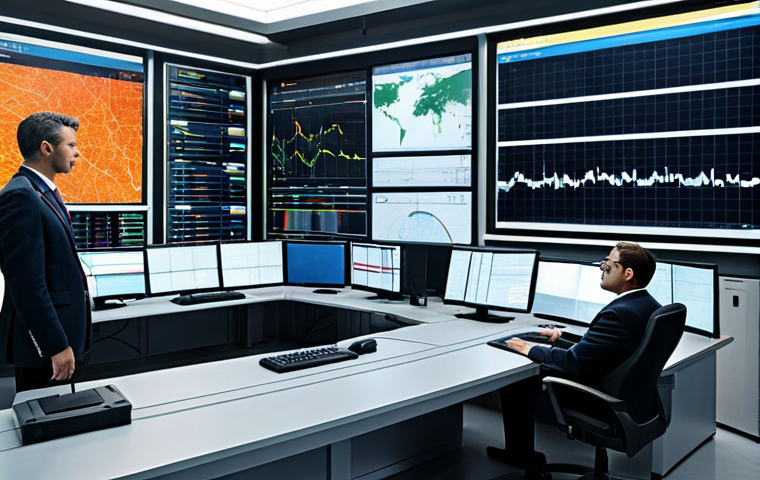 교통 공학 실무 사례 - **Prompt:** "An aerial view of a bustling city intersection during the day, showcasing smooth traffi...