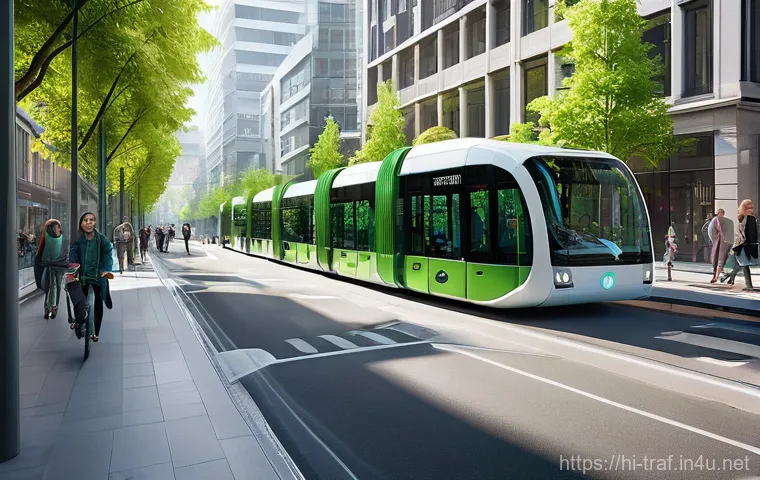 교통관련 업종별 실무 차별화 - **Prompt 1: Urban Micromobility and a Sustainable Smart City**
    A vibrant, high-angle, photoreali...