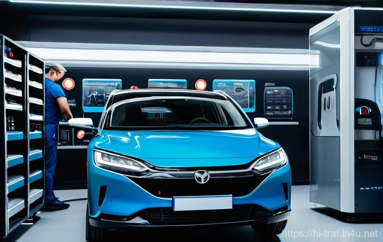 교통직 커리어 성공 사례 - **Prompt 1: The Electric Vehicle Mechanic of Tomorrow**
    "A bright, modern, and clean electric ve...