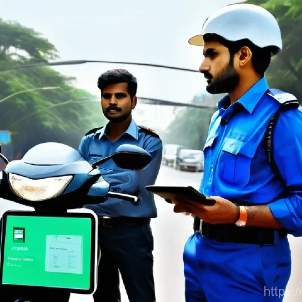 교통업계 필기시험 예상문제 분석 - **Prompt for Road Safety with Modern Rules:**
    "A vibrant, bustling street scene in a modern Indi...