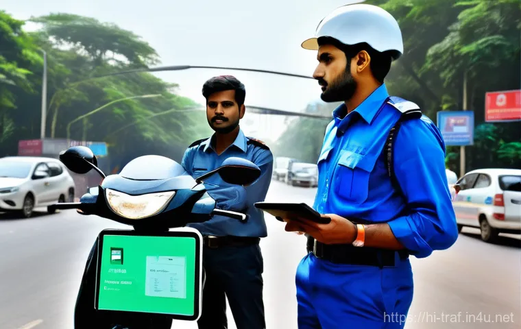 교통업계 필기시험 예상문제 분석 - **Prompt for Road Safety with Modern Rules:**
    "A vibrant, bustling street scene in a modern Indi...