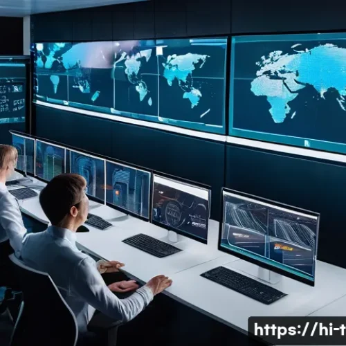 교통업계 필수 역량 개발 - **Prompt 1: Digital Logistics Control Center for Smart Fleet Management**
    "An aerial wide shot o...