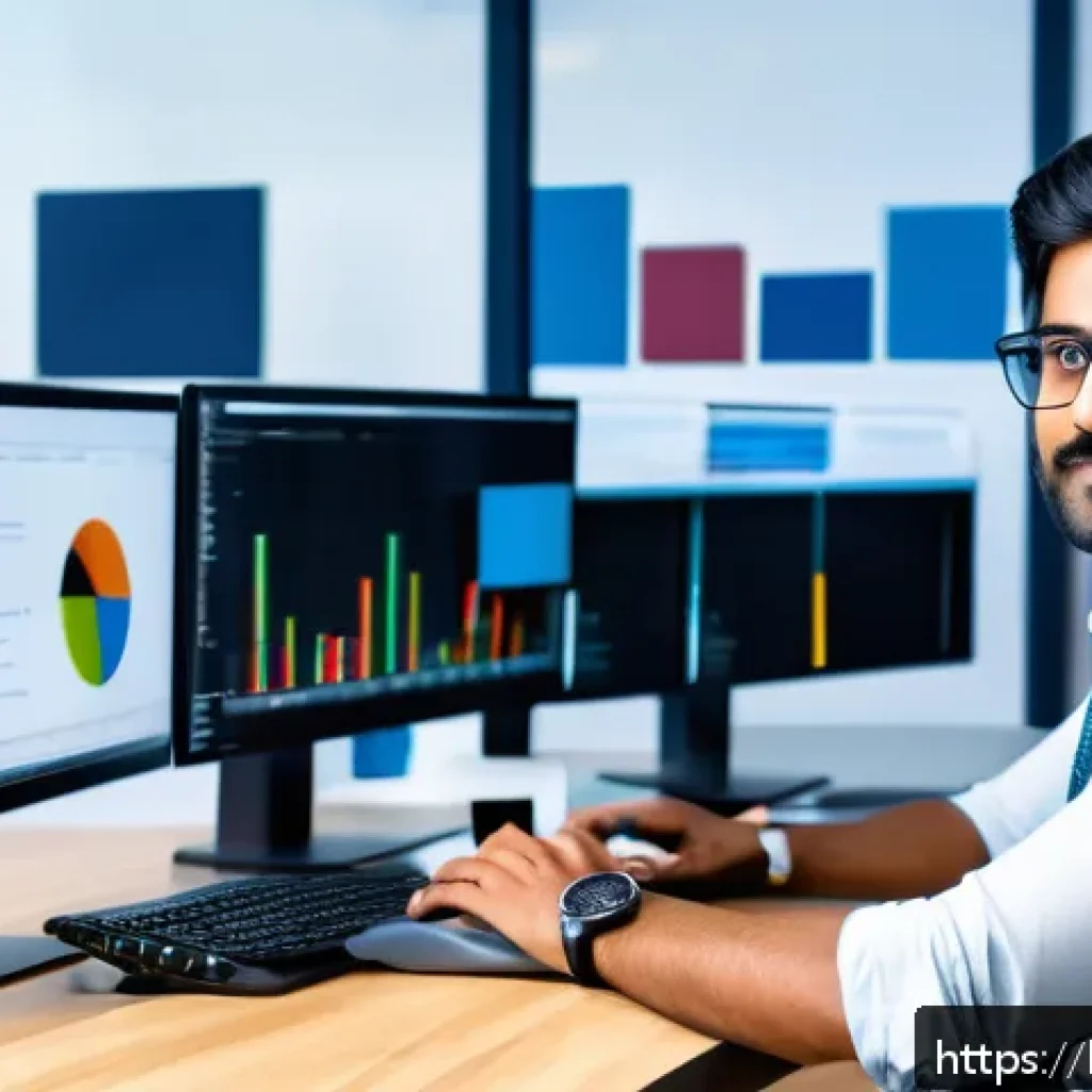 교통분야 전문가의 자격증 활용법 - A professional Indian digital marketing expert working at a modern office desk, surrounded by multip...
