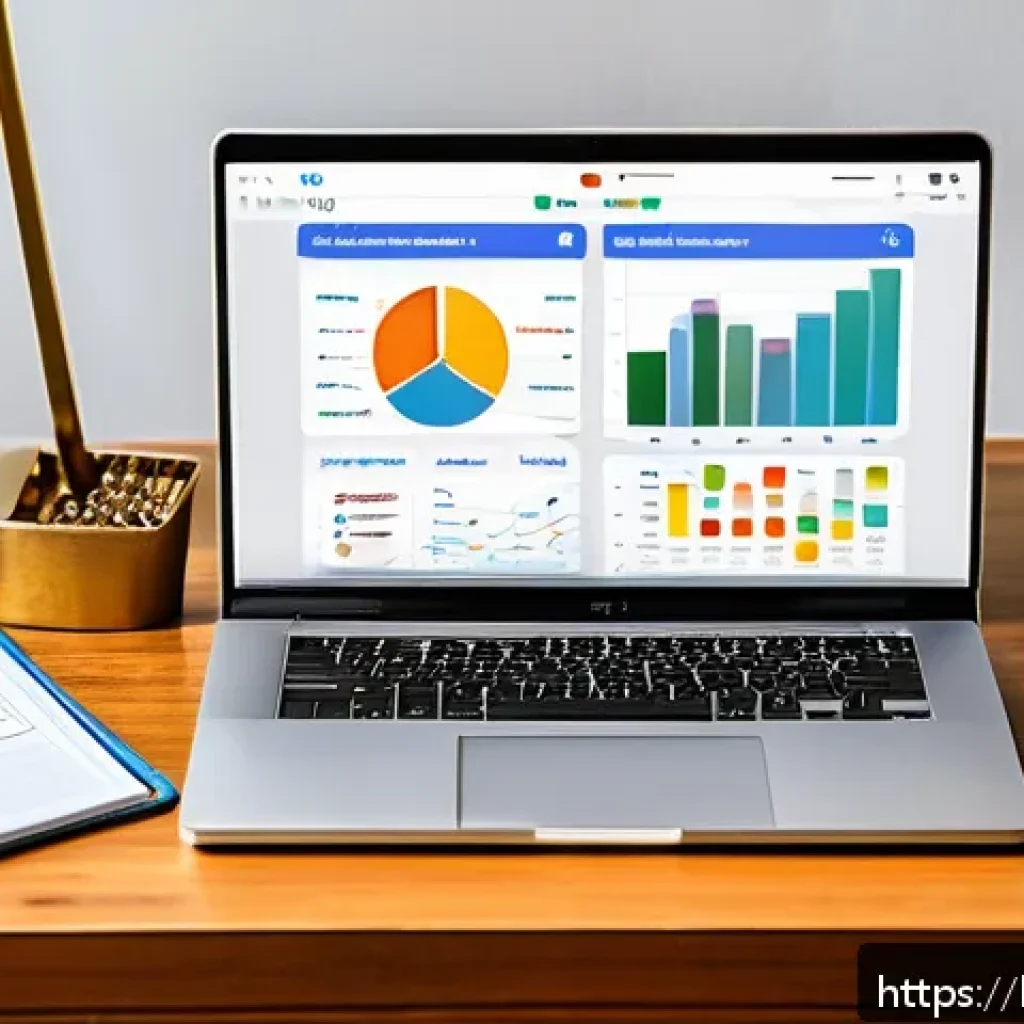 교통업계 필기시험 단기 합격 - A detailed digital marketing workspace featuring a laptop screen displaying Google Analytics dashboa...