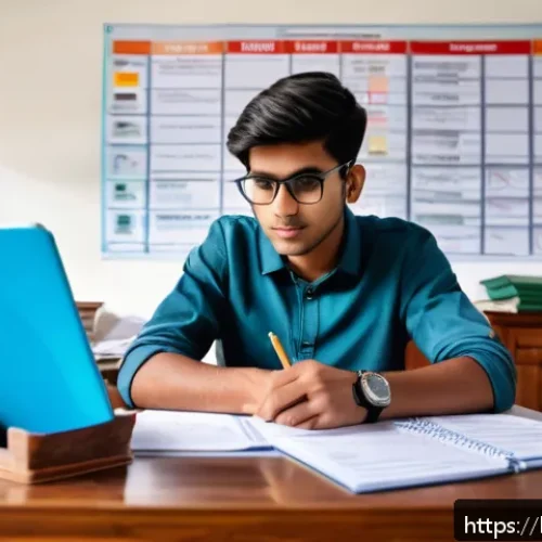 교통 자격증 필수 학습자료 - A focused Indian young adult studying for a driving license exam at a desk with books and notes, wea...